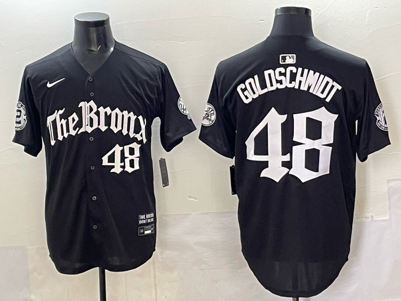 Men New York Yankees #48 Goldschmidt black MLB 2025 Nike jersey 001